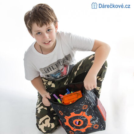 Multifunkční taška / batoh na uložení šipek Nerf s terčem