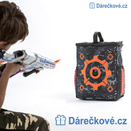 Multifunkční taška / batoh na uložení šipek Nerf s terčem