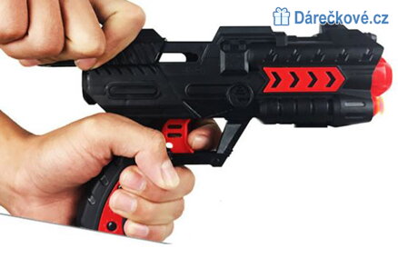 Nefr - Pistole typu Nerf na vodní náboje nebo měké střely - černá 