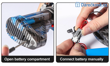 Elektrický samopal typu NERF na vodní kuličky, 4 barvy 