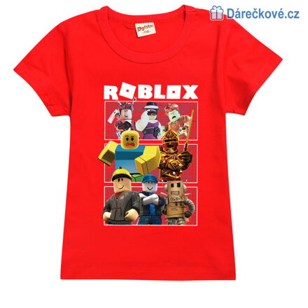 Tričko z oblíbené hry Roblox - červené