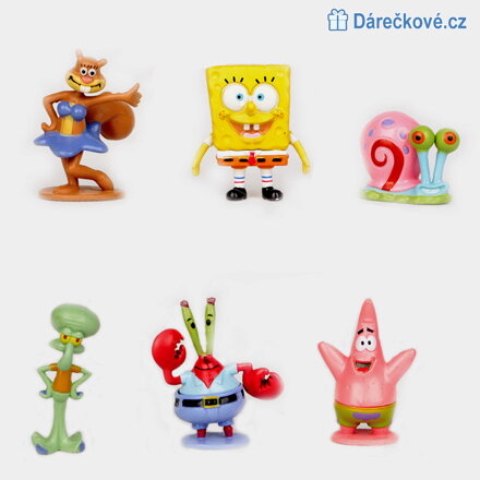 6ks figurek SpongeBoba a kamarádů