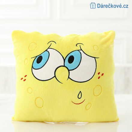 Polštář Spongebob, vel. 34x34 cm, 4 druhy Polštář Spongebob, vel. 34x34 cm, 4 druhy