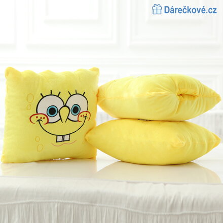 Polštář Spongebob, vel. 34x34 cm, 4 druhy Polštář Spongebob, vel. 34x34 cm, 4 druhy