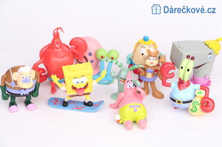 Výjimečná sada figurek z pohádky SpongeBob, 12 ks