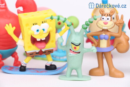 Výjimečná sada figurek z pohádky SpongeBob, 12 ks