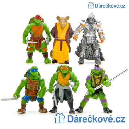 Figurky Ninja želva, 6 kusů, vel. 5cm