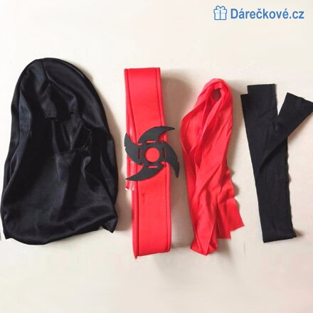 Karnevalový kostým Ninja černo-červený