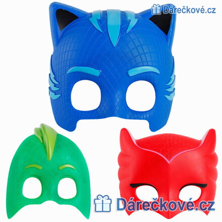Plastová maska z pohádky PJ Masks (Pyžamasky), 3 barvy