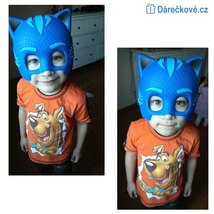 Plastová maska z pohádky PJ Masks (Pyžamasky), 3 barvy Plastová maska z pohádky PJ Masks (Pyžamasky), 3 barvy