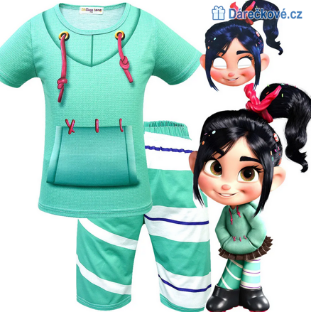 Karnevalový kostým Vanilka z pohádky Raubíř Ralf (Vanellope), typ 1