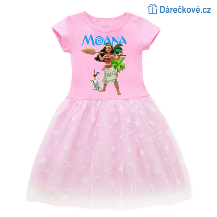 Krásné letní dívčí šaty s motivem Odvážná Vaiana (Moana)