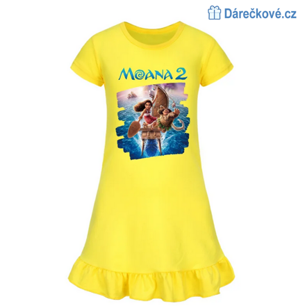 Krásné letní dívčí šaty s motivem Odvážná Vaiana (Moana)