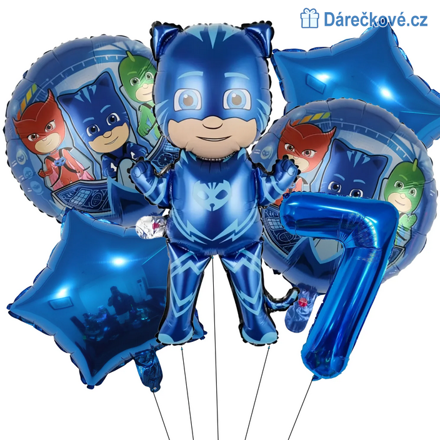 PJ Masks Narozeninový set balonků (Pyžamasky), typ 1