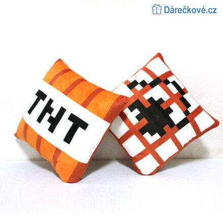 Minecraft TNT plyšová kostka 10/20/30 cm 