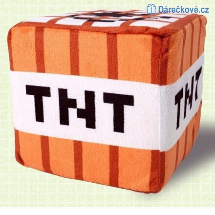 Minecraft TNT plyšová kostka 10/20/30 cm 