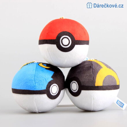 5ks plyšových přívěsků Pokeball Go 5ks plyšových přívěsků Pokeball Go