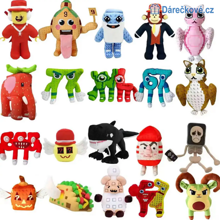 Plyšáci z Roblox hry Steal a Brainrot, 20 typů