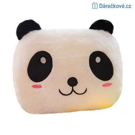 Svítící plyšový Led polštář Panda, výběr barev
