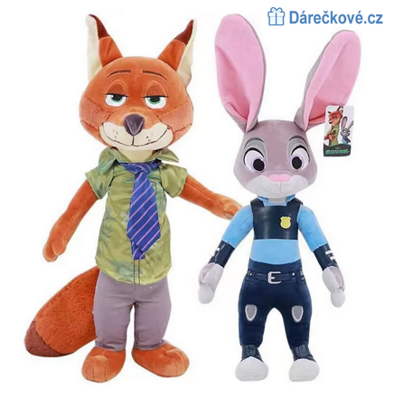 Zootropolis plyšová policistka Judy Hopkavá a lišák Nick Wilde