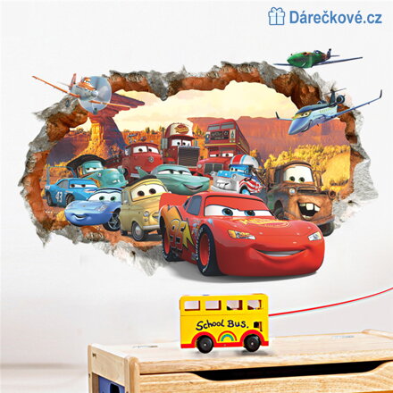 Cars samolepka na zeď - auta ze zdi Cars samolepka na zeď - auta ze zdi