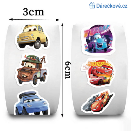 500 ks samolepek Cars / Auta