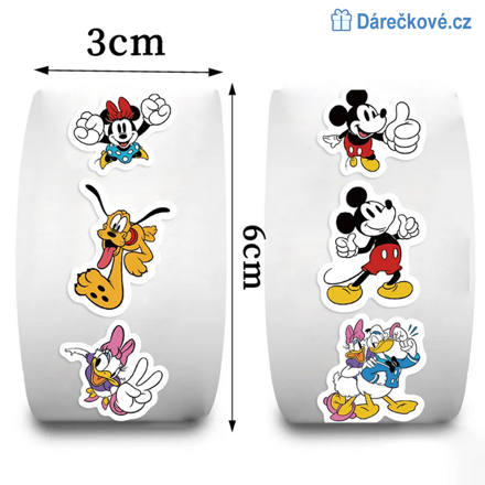 500 ks samolepek Mickey Mouse 