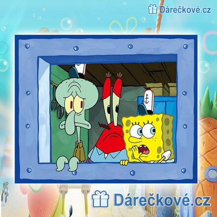 Spongebob, samolepka na zeď, vel. vel. 40x30cm