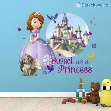 Princezna Sofie (Sofia) samolepka na zeď, typ 1