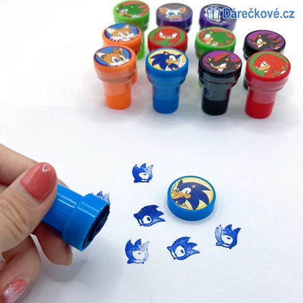 Sada dětských razítek z filmu Sonic