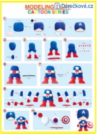 3D modelína Avengers typu Play-Doh - Kapitán Amerika
