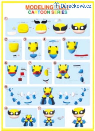 3D modelína Avengers typu Play-Doh - Wolverine