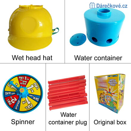 Legrační a vtipná společenská hra Wet Head (vodní ruleta) pro více hráčů