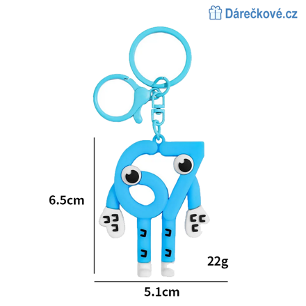 Klíčenky z Roblox hry Steal a Brainrot, 9 typů