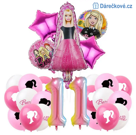Barbie narozeninový set balonků