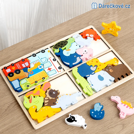 Kreativní dřevěné puzzle