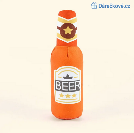 Plyšová lahev piva / plechovka - hračka pro psy Plyšová lahev piva / plechovka - hračka pro psy