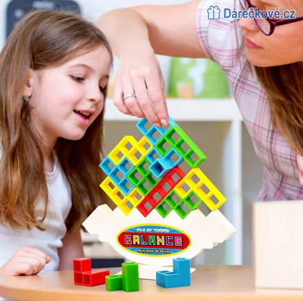 Zábavná hra Tetra Tower Game (tertis), 48ks