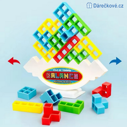 Zábavná hra Tetra Tower Game (tertis), 48ks