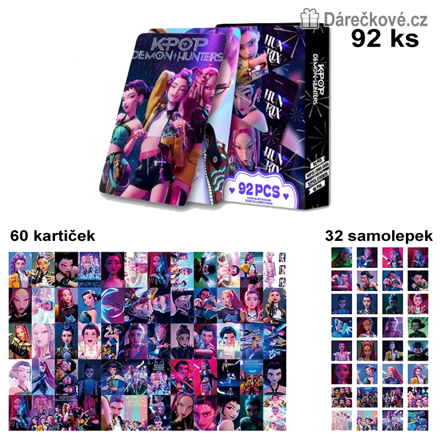 Kartičky 92 ks K-pop: Lovkyně démonů (Demon Hunters)