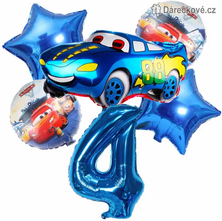 Cars narozeninový set balonků 6ks, typ 2
