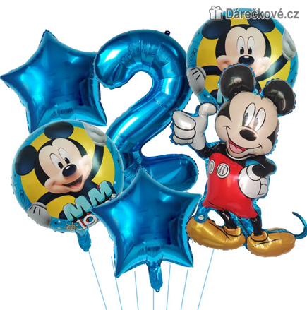 Mickey Mouse narozeninový set balonků 6ks