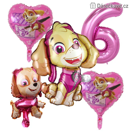 Tlapková patrola (Paw Patrol) narozeninový set balonků 5ks, typ 4