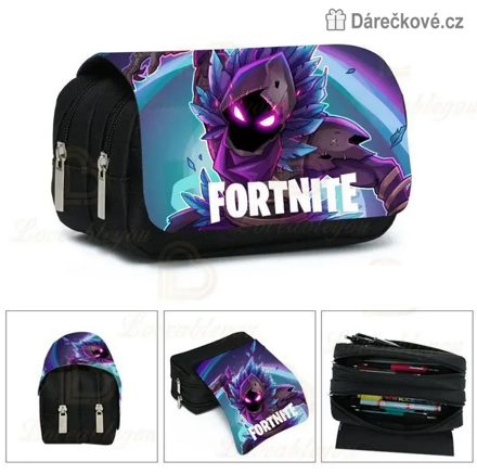 Školní penál Fortnite  na 2 zipy, typ 1