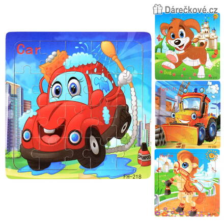 Dřevěné malé puzzle pro nejmenší