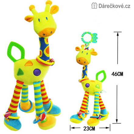 Žirafa obdoba Lamaze na kočárek 46cm