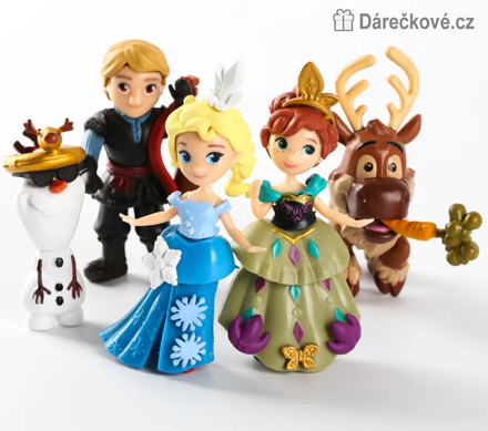 Figurky Ledové království Elza, Anna, Sven, Olaf, Kristoff (Frozen)