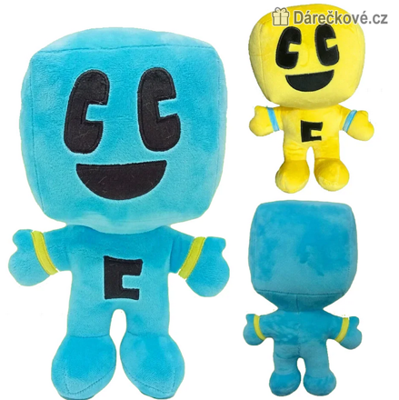 Plyšová hračka Minecraft Craftee 30cm, modrý / žlutý