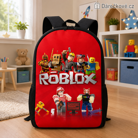 Dětský školní batoh Roblox červený | Batoh do školy Roblox