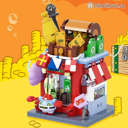 Stavebnicový domeček z pohádky SpongeBob - pan Krabs